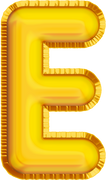 Golden Balloon Letter E Alphabet