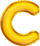 Golden Balloon Letter C Alphabet